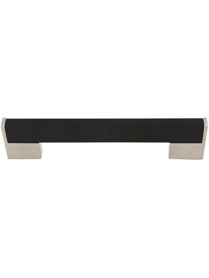 Tenor Wide Cabinet Pull - 6 5/16 inch Center-to-Center in Espresso Brown/Satin Nickel.
